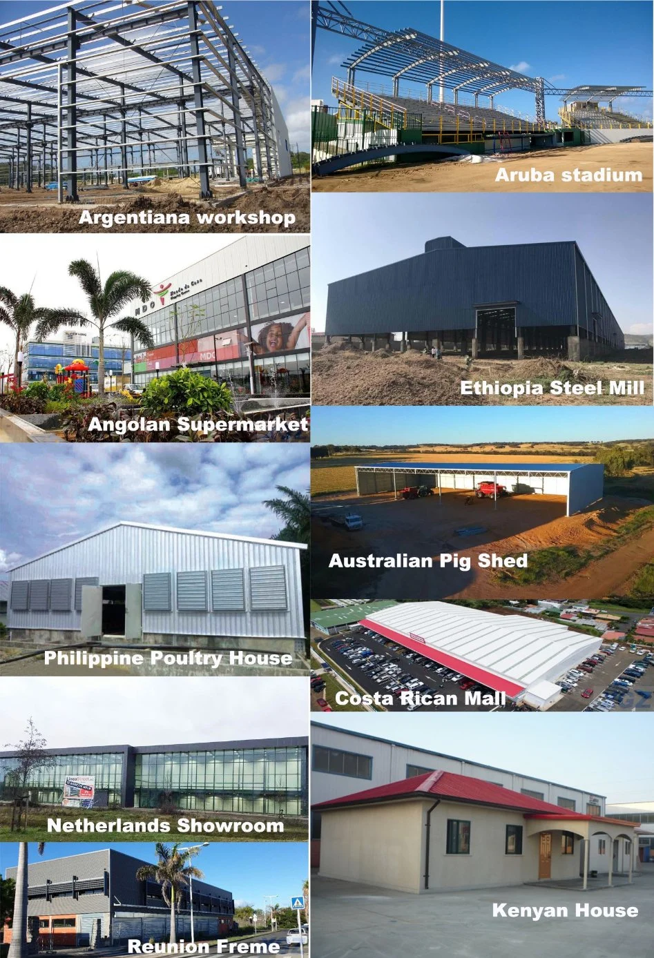 Quick Build Building Prefabricated Steel Warehouse Workshop Hangar Steel Structure